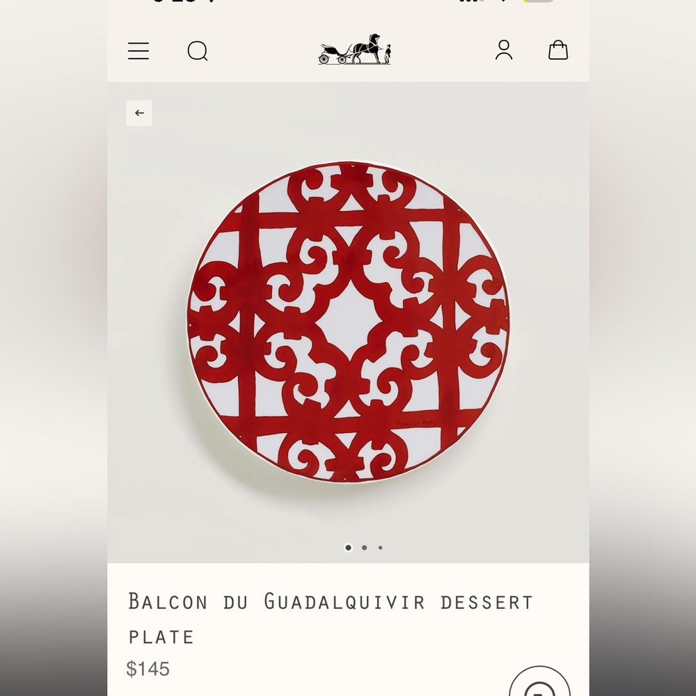 Hermes Balcon du Guadalquivir Dessert Plates